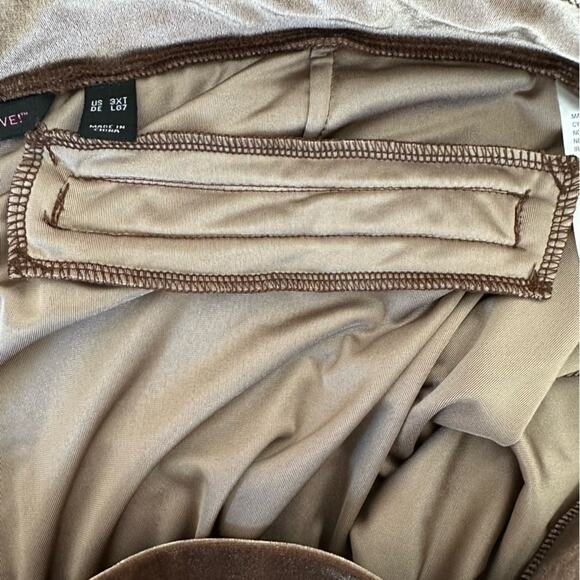 Isaac Mizrahi Live! Tall velour lounge pants in hickory brown Size 3XT - Picture 6 of 10